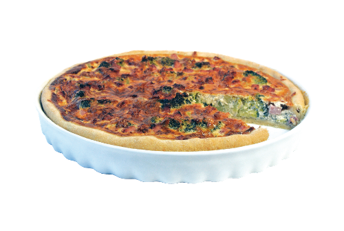 Quiche s brokolicí a šunkou